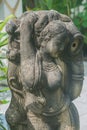 Woman sculpture for garden decoration. Royalty Free Stock Photo