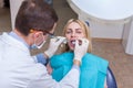 Woman seeing a dentist Royalty Free Stock Photo