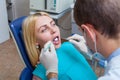 Woman seeing a dentist Royalty Free Stock Photo