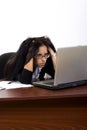 Woman Seeing Something Shocking on Her Computer Royalty Free Stock Photo