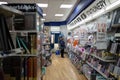 Woman seen browsing the stationary section of a well known, British magazine and stationary seller.