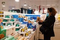 A woman is seen buying a toy busy inside as the Christmas shopping season begins in Barcelona, Spain on November 13, 2021