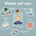 Woman self care concept