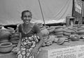 Woman selling pottery- Tangalla Market (Sri Lanka)