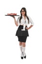 Woman server or waitress