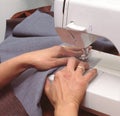 Woman Sewing Royalty Free Stock Photo