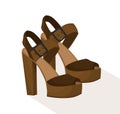 Woman High heels shoes Vector detailed illustration Royalty Free Stock Photo
