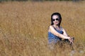 Woman outdoor in field