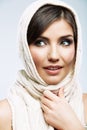 Woman shawl portrait