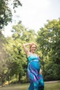 Woman shines most beautifully in pregnancy Royalty Free Stock Photo