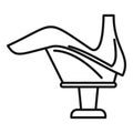 Woman shoe repair icon, outline style