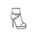 Woman shoes heels illustration creative design
