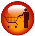 Woman with shopping cart