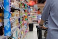 Woman with shopping cart