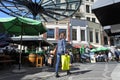 Woman shopping in Chancery Square Auckland New Zealand