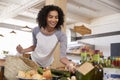 Woman Shopping For Organic Produce In Delicatessen