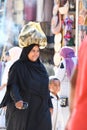 Woman shopping at the Souk of Cairo Royalty Free Stock Photo