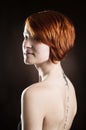 Woman with short red hair Royalty Free Stock Photo