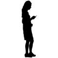 Woman in short skirt and phone