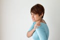 Woman with shoulder pain Royalty Free Stock Photo