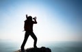 Woman shouting with loudspeaker Royalty Free Stock Photo