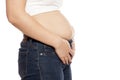 Bloated stomach Royalty Free Stock Photo