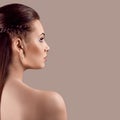 Woman showing shoulder Royalty Free Stock Photo