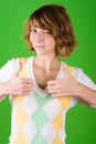 Woman showing trumb gesture Royalty Free Stock Photo