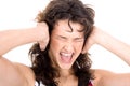 Woman shriek Royalty Free Stock Photo