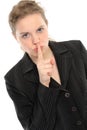 Woman silencing Royalty Free Stock Photo