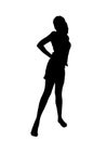 Woman silhouette in a cool pose