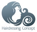 Woman Silhouette Hairdresser Hair Salon Icon