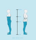 Woman silhouette infographic showing water percentage level in human body vector illustration