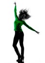 Woman Silhouette Isolated Dancing