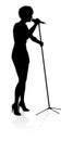 Singer Pop Country Music Star Woman Silhouette Royalty Free Stock Photo