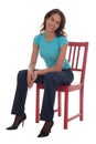 Woman sitting on chair