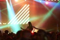 Woman Sitting On Friend's Shoulders At Music Festival