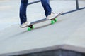 Woman skateboarders riding on a skateboard