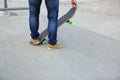 Woman skateboarders riding on a skateboard