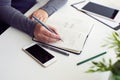 Woman sketching graphic sketch in office Royalty Free Stock Photo