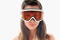 Woman ski glasses Royalty Free Stock Photo