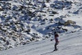Woman skier in andorra