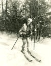 Woman skiing Royalty Free Stock Photo