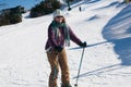 Woman Skiing on Snowshoe Mountain, West Virginia Royalty Free Stock Photo