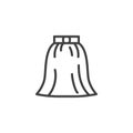 Woman skirt line icon