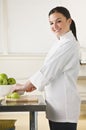 Woman Slicing Apples Royalty Free Stock Photo