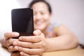 Woman With Smart Phone Royalty Free Stock Photo