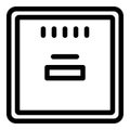 Woman smart scales icon, outline style