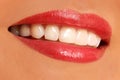 Woman smile. white teeth. Royalty Free Stock Photo