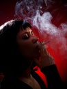Woman smoking Royalty Free Stock Photo